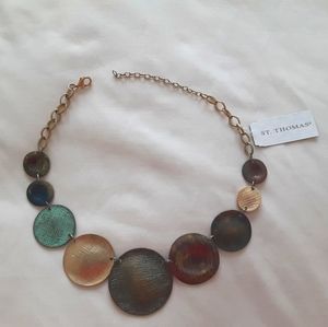 St. Thomas necklace with linking colored circles